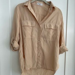 Aritzia Light Tan Button-Down Shirt
